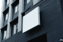 Sign Board Mockup on Building Wall Product Image 1