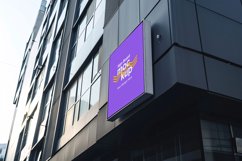 Sign Board Mockup on Building Wall Product Image 1