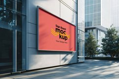 Sign Board Mockup on Building Wall Product Image 1
