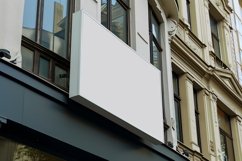 Sign Board Mockup on Building Wall Product Image 1