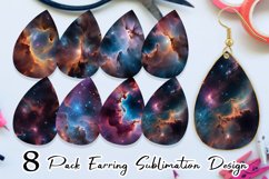 Earring teardrop Outerspace Nebula Product Image 1