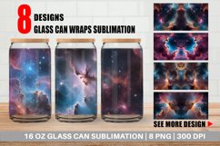 Glass Can Wraps Outerspace Nebula Product Image 1