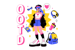 10 Outfit of the Day OOTD Illustration Product Image 4