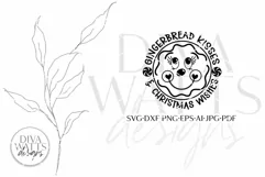Gingerbread Kisses & Christmas Wishes SVG | Round Design Product Image 11