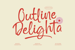 Outline Delighta  Aesthetic Handwritten Font Product Image 1