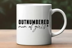 Outnumbered Mum of Girls SVG - Mother's Day Gift Product Image 3