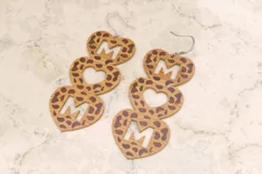 Mom Earrings Laser Cut Mothers Day SVG Product Image 2