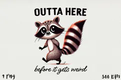 Funny and Sarcastic Raccoon PNG | Sublimation Design. Product Image 1