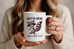 Funny and Sarcastic Raccoon PNG | Sublimation Design. Product Image 2