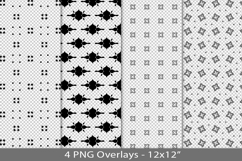 Seamless pattern overlay, black PNG Product Image 1