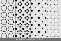 Seamless pattern overlay, black PNG Product Image 1