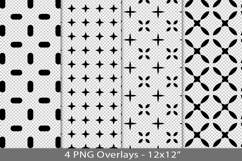 Seamless pattern overlay, black PNG Product Image 1