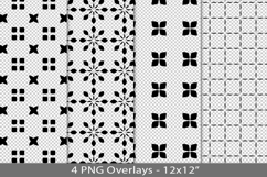 Seamless pattern overlay, black PNG Product Image 1