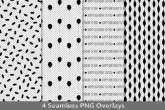 Seamless pattern overlay, black PNG Product Image 1