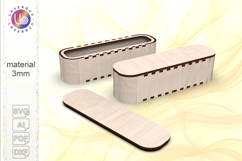 Oval flex box svg for laser cutting 3mm, glowforge/xtool Product Image 1