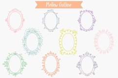 Colored Oval Doodle Frames | Hand Drawn Round Border Product Image 3