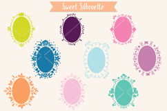 Colored Oval Doodle Frames | Hand Drawn Round Border Product Image 8