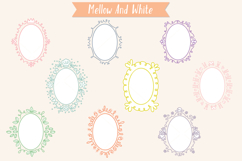 Colored Oval Doodle Frames | Hand Drawn Round Border Product Image 9