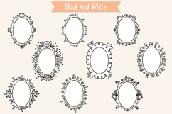 Oval Doodle Frames | Hand Drawn Round Border, Wreath Product Image 8