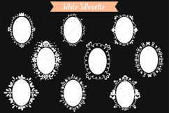 White Oval Doodle Frames | Hand Drawn Round Border Product Image 3