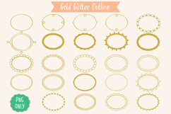 Glitter Oval Frames | Hand Drawn Border &amp; Decorative Product Image 2