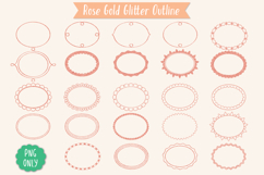 Glitter Oval Frames | Hand Drawn Border &amp; Decorative Product Image 3