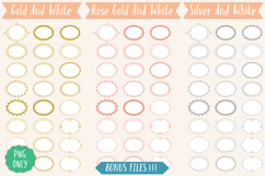 Glitter Oval Frames | Hand Drawn Border &amp; Decorative Product Image 5