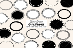 Oval Frames | Hand Drawn Border &amp; Decorative Label Product Image 1