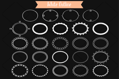 White Oval Frames | Hand Drawn Border &amp; Decorative Label Product Image 2