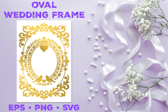 Oval Wedding Frame SVG, Wedding Monogram SVG Product Image 1
