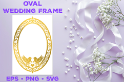Oval Wedding Frame SVG, Wedding Monogram SVG Product Image 1