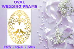 Oval Wedding Frame SVG, Wedding Monogram SVG Product Image 1