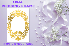 Oval Wedding Frame SVG, Wedding Monogram SVG Product Image 1
