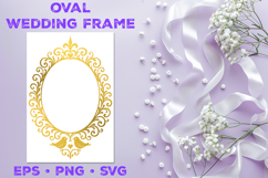 Oval Wedding Frame SVG, Wedding Monogram SVG Product Image 1