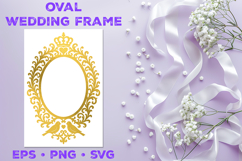 Oval Wedding Frame SVG, Wedding Monogram SVG Product Image 1