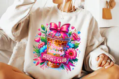 Over Caffeinated Moms Club PNG, Sarcastic PNG, Funny Mom PNG Product Image 2
