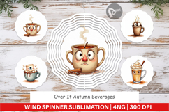 Autumn Beverages Wind Spinner Product Image 1
