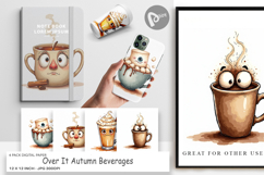 Autumn Beverages Digital Paper Product Image 1
