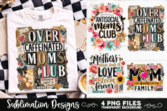 Trendy Mama PNG , Retro Collage Mama 4 Designs Sublimation Product Image 3