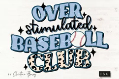 Blue Over Stimulated Baseball Club PNG | Baseball PNG Product Image 4