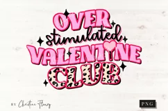 Retro Over Stimulated Valentine Club PNG | Valentine's Day Product Image 3