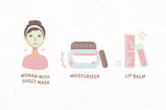 Soft Pastel Beauty Skincare Illustration Set Product Image 3