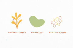 Autumn Sensation Abstract Organic Shapes Illustration Set Product Image 2