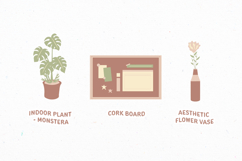 Calming Aesthetic Room Decoration Illustration Set Product Image 2