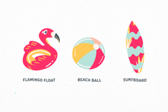 Pink Bright and Cheerful Summer Vacation Illustration Set Product Image 2