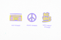 Funky Retro Items Illustration Set Product Image 2