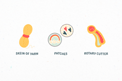 Cute Hand-Drawn Art and Craft Essentials Illustration Set Product Image 2