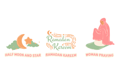 Pastel Moslem Illustration Set Product Image 2