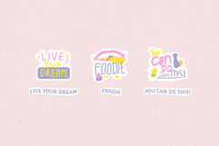 Fun Wordy Handwriting Typography Sticker Illustration Set Product Image 2