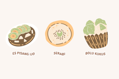 Tasty Indonesian Traditional Street Food Illustration Set Product Image 2